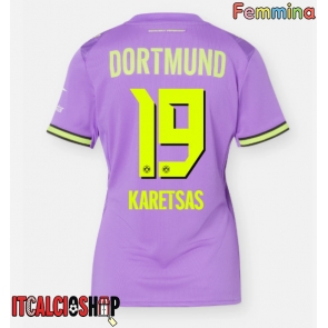 Borussia Dortmund Konstantinos Karetsas #19 Terza Maglia Femmina 2026-27 Manica Corta
